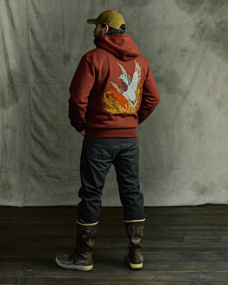 Filson Prospector Embroidered Hoodie Fired Brick/ Ducks