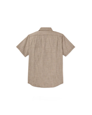 Filson Short Sleeve Chambray Shirt Coffee / Natural back