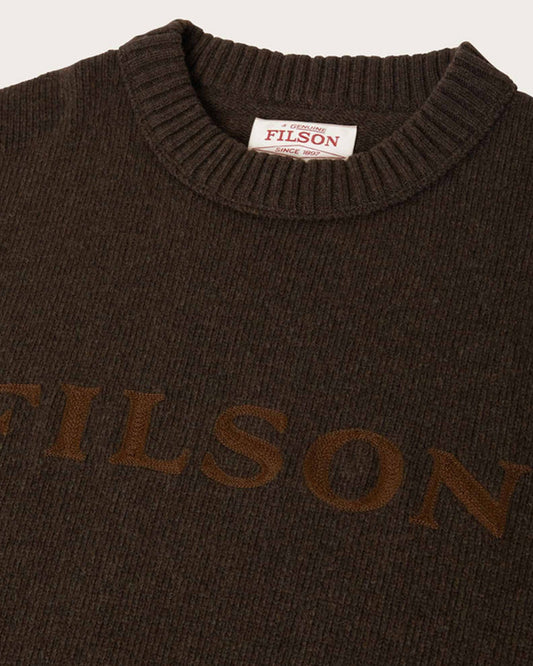 Filson Tacoma Logo Sweater Earth Brown