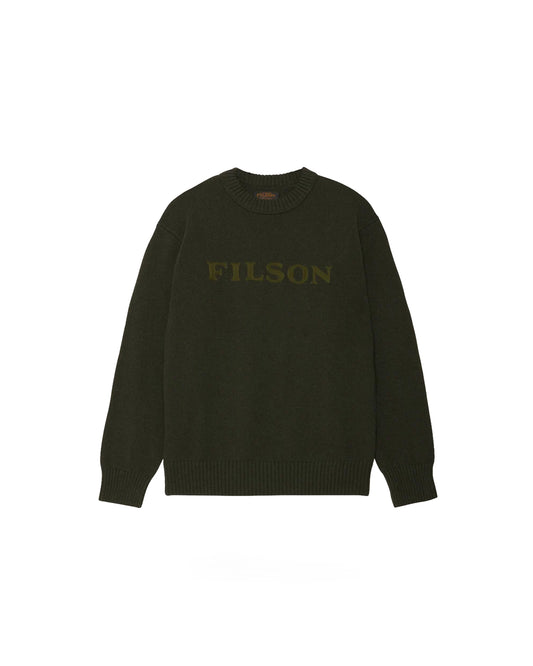 Filson Tacoma Logo Sweater Pine Green
