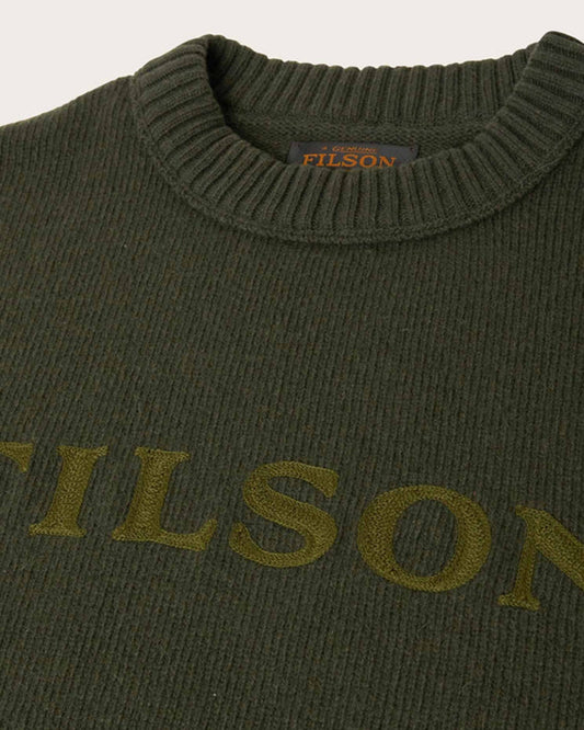 Filson Tacoma Logo Sweater Pine Green
