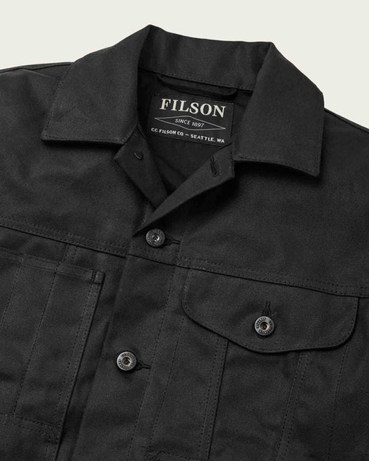 Filson Tin Cloth Short Lined Cruiser Jacket Black