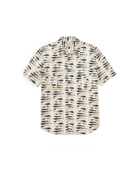 Filson Washed S/S Feather Cloth Shirt Lures Natural