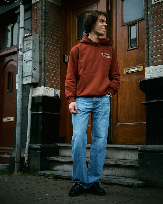 Filson Prospector Embroidered Hoodie Fired Brick/ Ducks