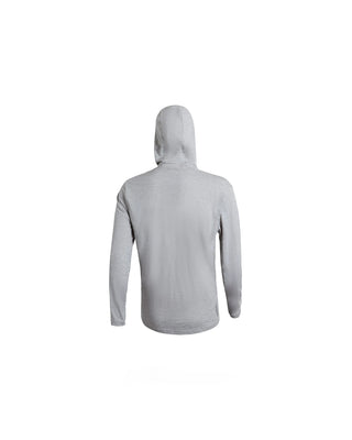 Florence Marine X Airtex Long Sleeve Hooded Shirt Light Heather Grey