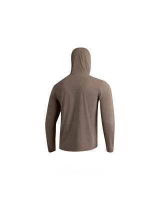 Florence Marine X Airtex Long Sleeve Hooded Shirt Heather Prumice