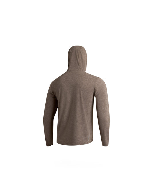 Florence Marine X Airtex Long Sleeve Hooded Shirt Heather Prumice
