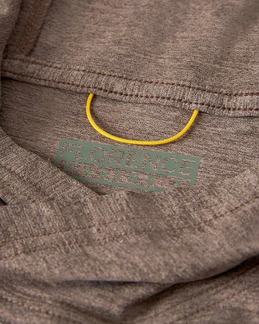 Florence Marine X Airtex Long Sleeve Hooded Shirt Heather Prumice