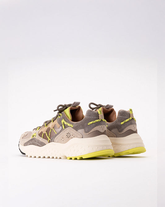 Flower Mountain Yamabushi Uni Suede / Nylon Ripstop Taupe / Lime