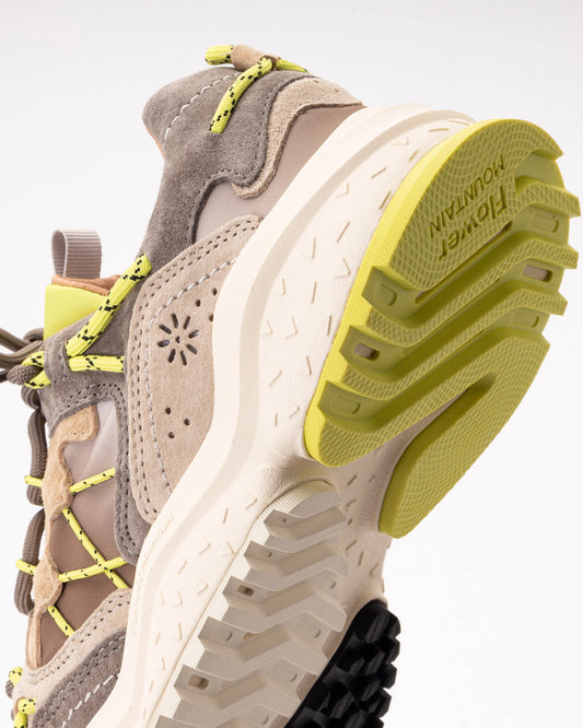 Flower Mountain Yamabushi Uni Suede / Nylon Ripstop Taupe / Lime