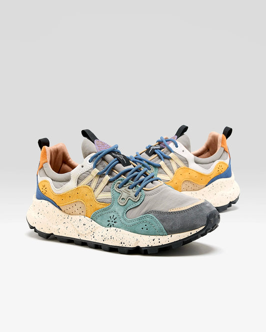 Flower Mountain Yamano 3 Uni Suede Nylon Grey / Petrol / Zucca