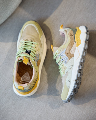 Flower Mountain Yamano 3 Uni Suede Nylon Pale Yellow / Light Beige detail