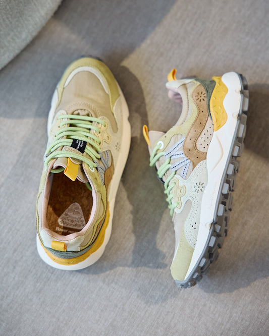 Flower Mountain Yamano 3 Uni Suede Nylon Pale Yellow / Light Beige detail