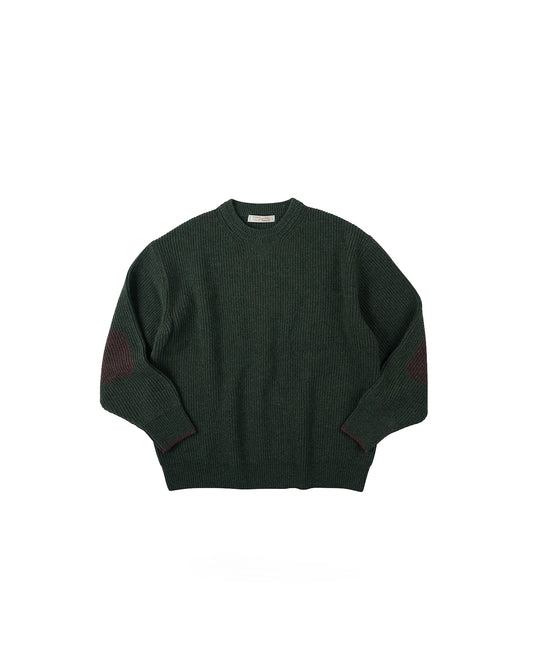 Frizmworks Patch Round Pullover Knit Forest Green
