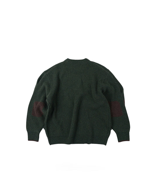 Frizmworks Patch Round Pullover Knit Forest Green