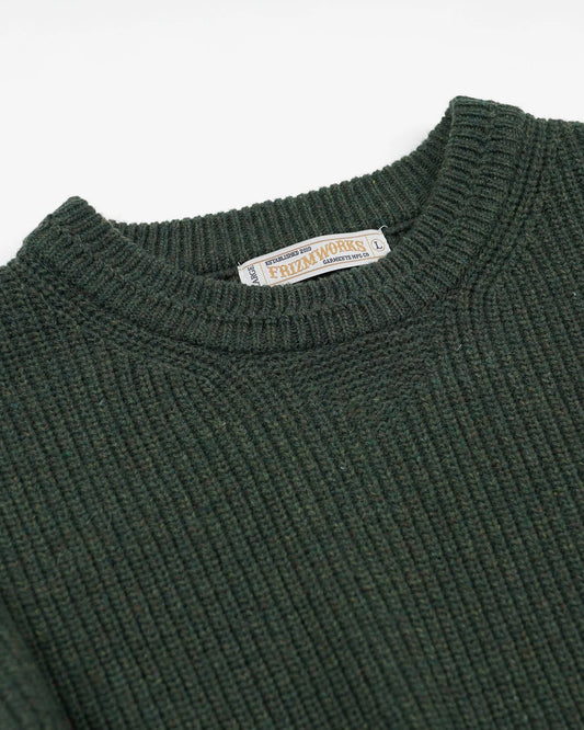 Frizmworks Patch Round Pullover Knit Forest Green