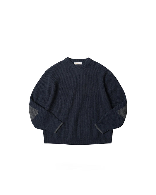 Frizmworks Patch Round Pullover Knit Navy