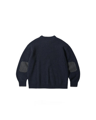 Frizmworks Patch Round Pullover Knit Navy