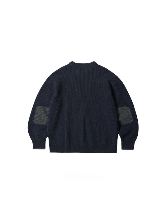 Frizmworks Patch Round Pullover Knit Navy