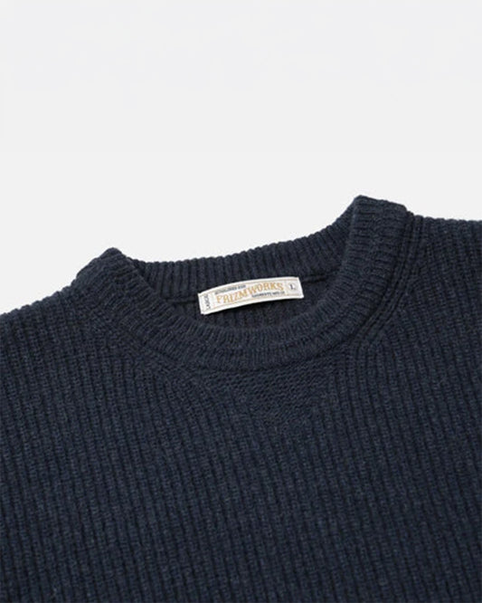 Frizmworks Patch Round Pullover Knit Navy