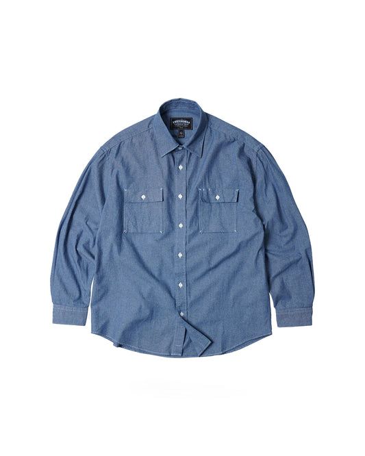 Frizmworks Cigarette Pocket Chambray Shirt Blue