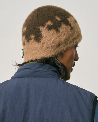 Gramicci Mohair Splatter Beanie Taupe Splatter