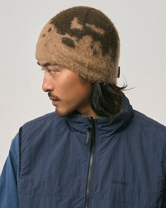 Gramicci Mohair Splatter Beanie Taupe Splatter
