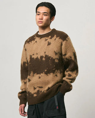 Gramicci Mohair Splatter Sweater Taupe Splatter
