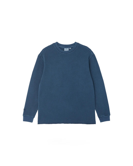 Gramicci Waffle Crew Dark Navy Pigment