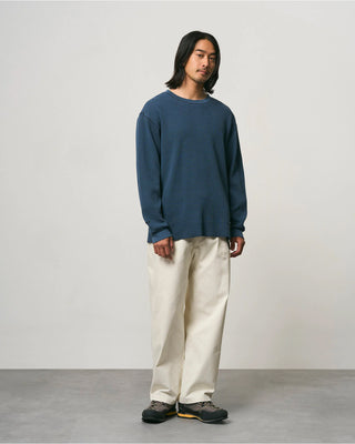 Gramicci Waffle Crew Dark Navy Pigment