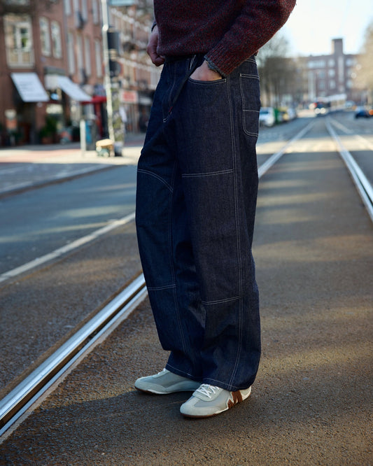Gramicci Japanese Chambray Double Knee Pants Navy