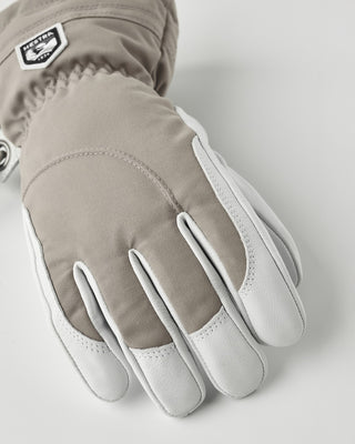 Hestra Army Leather Heli Ski 5 Finger Glove Khaki