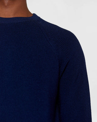 Knowledge Cotton Apparel Merino Crew Neck Sweater Total Eclipse
