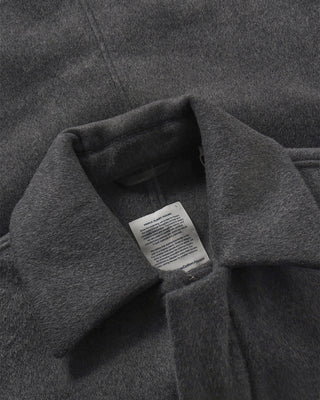 Knowledge Cotton Apparel Wool Jacket Dark Grey Melange