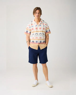 KnowledgeCotton Apparel Fig Loose Dobby Shorts Indigo