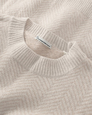 KnowledgeCotton Apparel Lambswool Jacquard Sweater Nature Melange