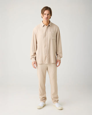 KnowledgeCotton Apparel Linen Blend Shirt Feather Grey