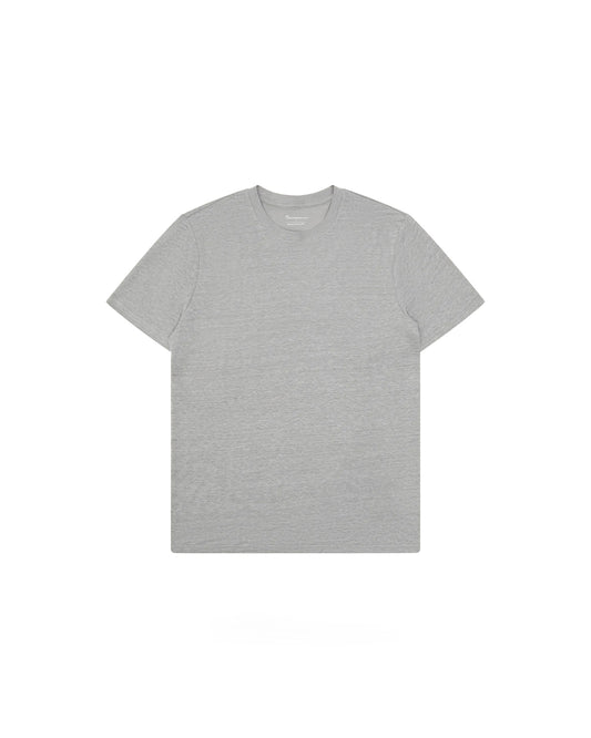KnowledgeCotton Apparel Linen T-Shirt Ultimate Grey