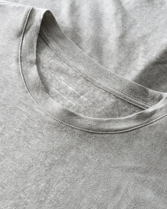 KnowledgeCotton Apparel Linen T-Shirt Ultimate Grey