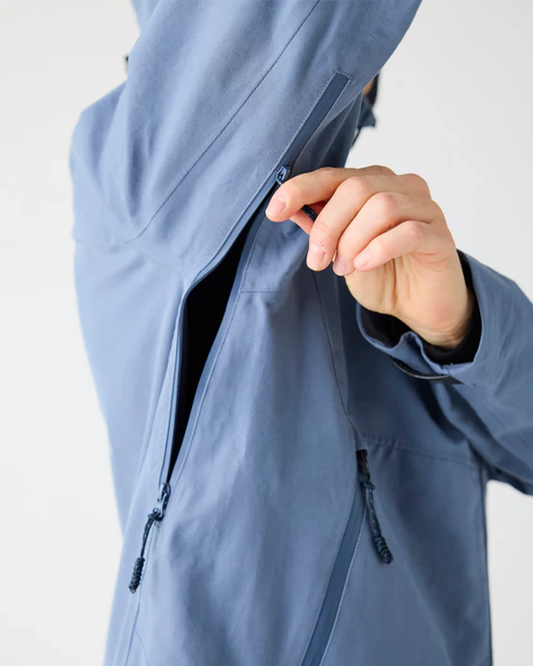 Knowledge Cotton Apparel Vent Canvas 270 Shell Jacket Vintage Indigo by Knowledge Cotton Apparel