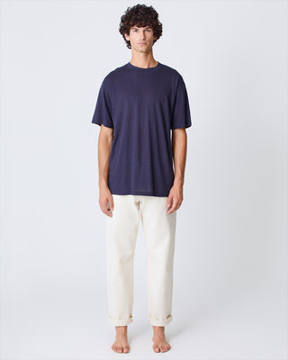 La Paz Botelho Linen T-shirt Dark Navy