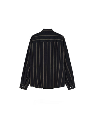 La Paz Carvalho Baggy Oversized Shirt Black / Ecru Stripes