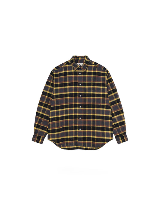 La Paz Carvalho Baggy Oversized Shirt Yellow Checks