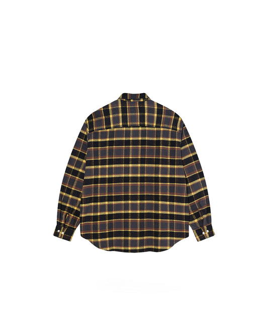 La Paz Carvalho Baggy Oversized Shirt Yellow Checks