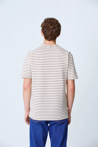 La Paz Guerreiro Pocket T-shirt Aztec Brown Stripes