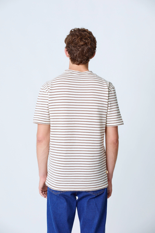 La Paz Guerreiro Pocket T-shirt Aztec Brown Stripes