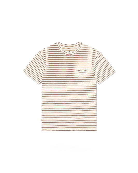 La Paz Guerreiro Pocket T-shirt Aztec Brown Stripes