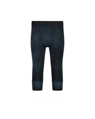 Mons Royale Mens Cascade Merino Flex 200 3/4 Legging Black Storm Wash