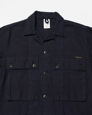 Nudie Jeans Nino Shirt Back Sateen Indigo