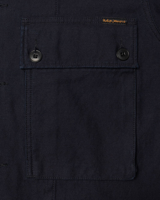 Nudie Jeans Nino Shirt Back Sateen Indigo